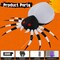 GOOSH 6 FT Height Halloween Inflatables Outdoor Spider with Magic Light, Blow Up with LED Lights